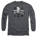 Power Rangers Power Coins Mens Long Sleeve Shirt Charcoal Officially Licensed