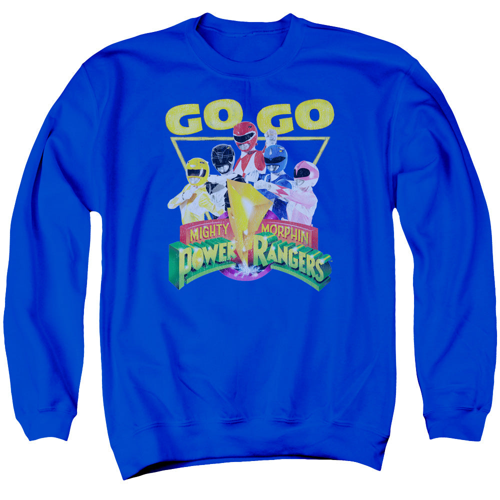 Power Rangers Go Go Mens Crewneck Sweatshirt Royal Blue Officially Licensed
