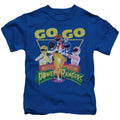 Power Rangers Go Go Juvenile Kids Youth T Shirt Royal Blue Officially Licensed