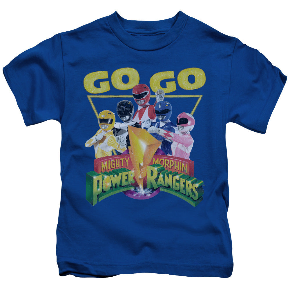Power Rangers Go Go Juvenile Kids Youth T Shirt Royal Blue Officially Licensed