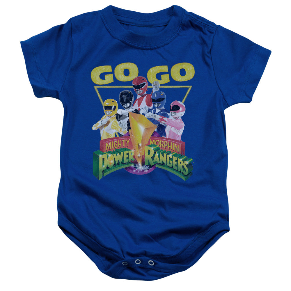 Power Rangers Go Go Infant Baby Snapsuit Royal Blue Officially Licensed