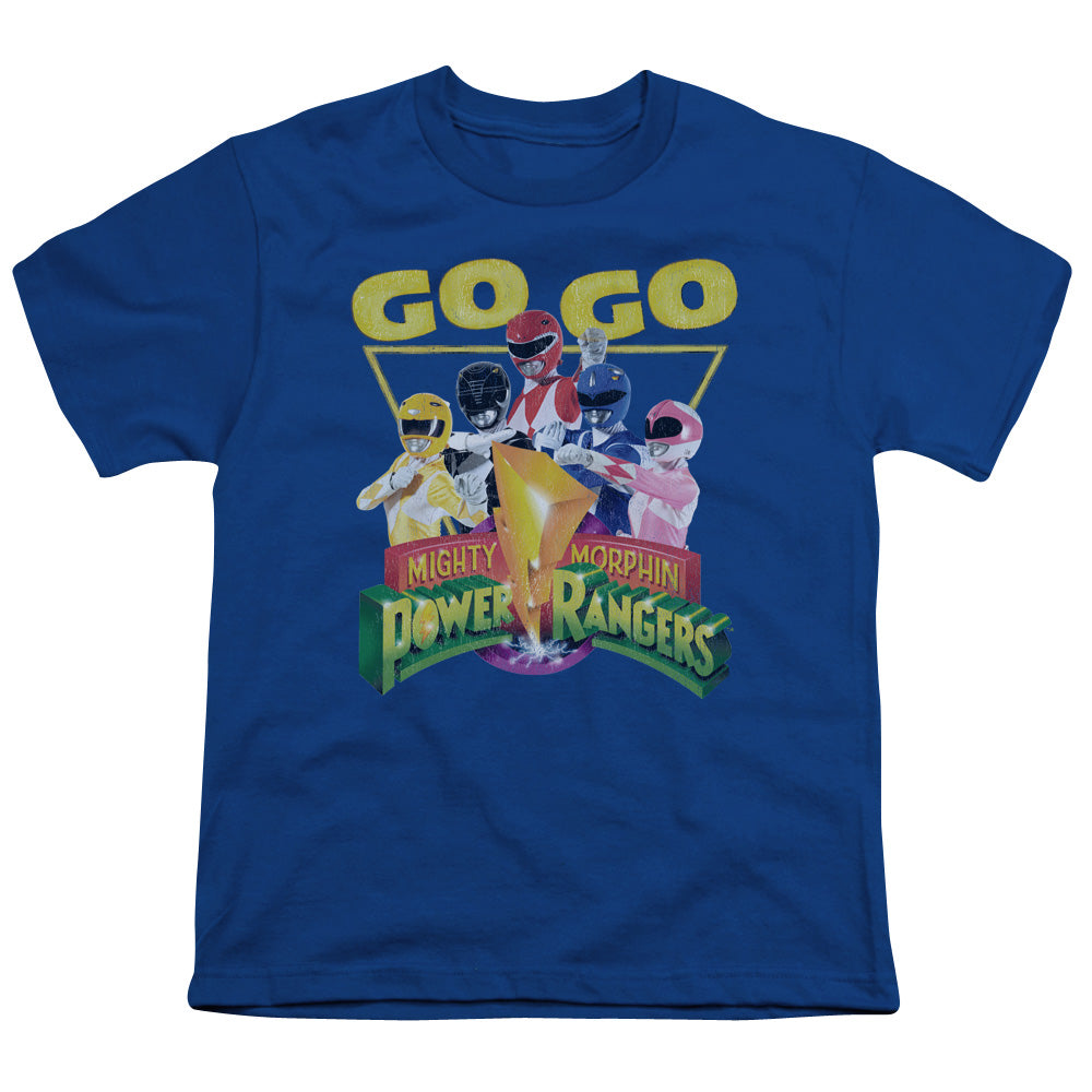 Power Rangers Go Go Kids Youth T Shirt Royal Blue Officially Licensed