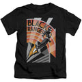 Power Rangers Black Ranger Deco Juvenile Kids Youth T Shirt Black Officially Licensed