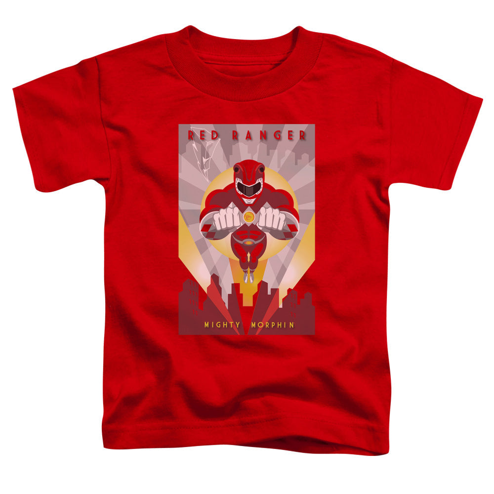Power Rangers Red Deco Toddler Kids Youth T Shirt Red Officially Licensed