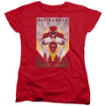 Power Rangers Red Deco Womens T Shirt Red Officially Licensed