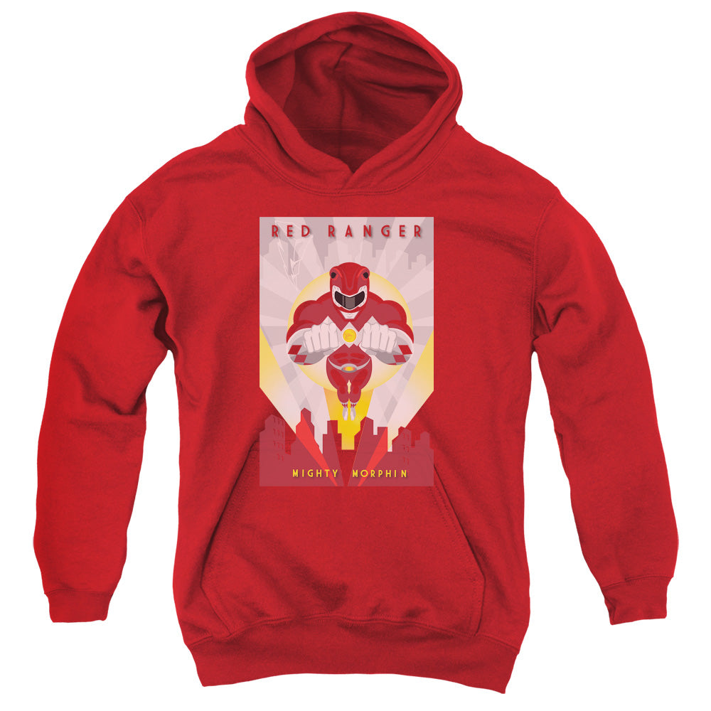Power Rangers Red Deco Kids Youth Hoodie Red Officially Licensed
