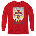 Power Rangers Red Deco Long Sleeve Kids Youth T Shirt Red Officially Licensed