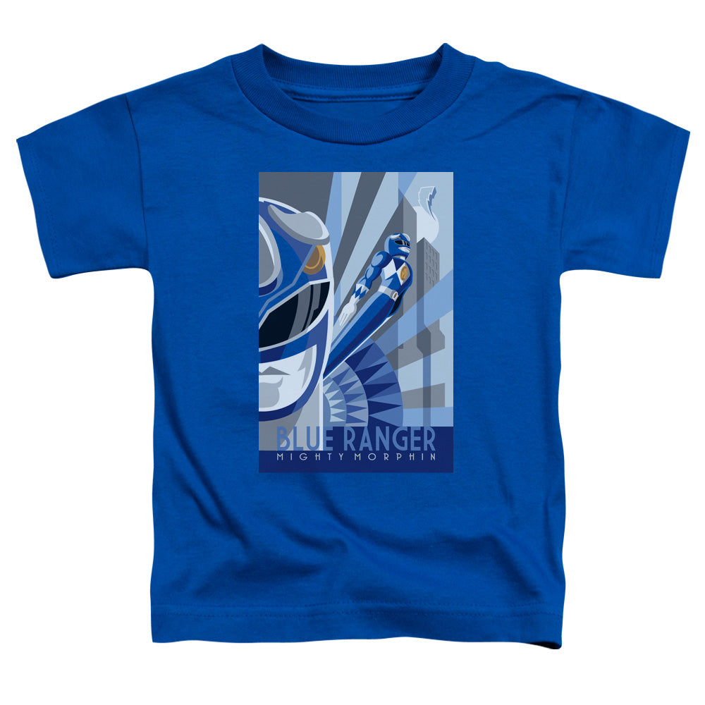 Power Rangers Blue Ranger Deco Toddler Kids Youth T Shirt Royal Blue Officially Licensed
