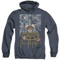 Power Rangers Rita Deco Heather Mens Hoodie Navy Blue Officially Licensed