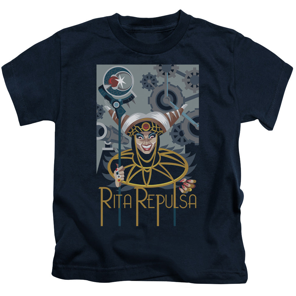 Power Rangers Rita Deco Juvenile Kids Youth T Shirt Navy Blue Officially Licensed