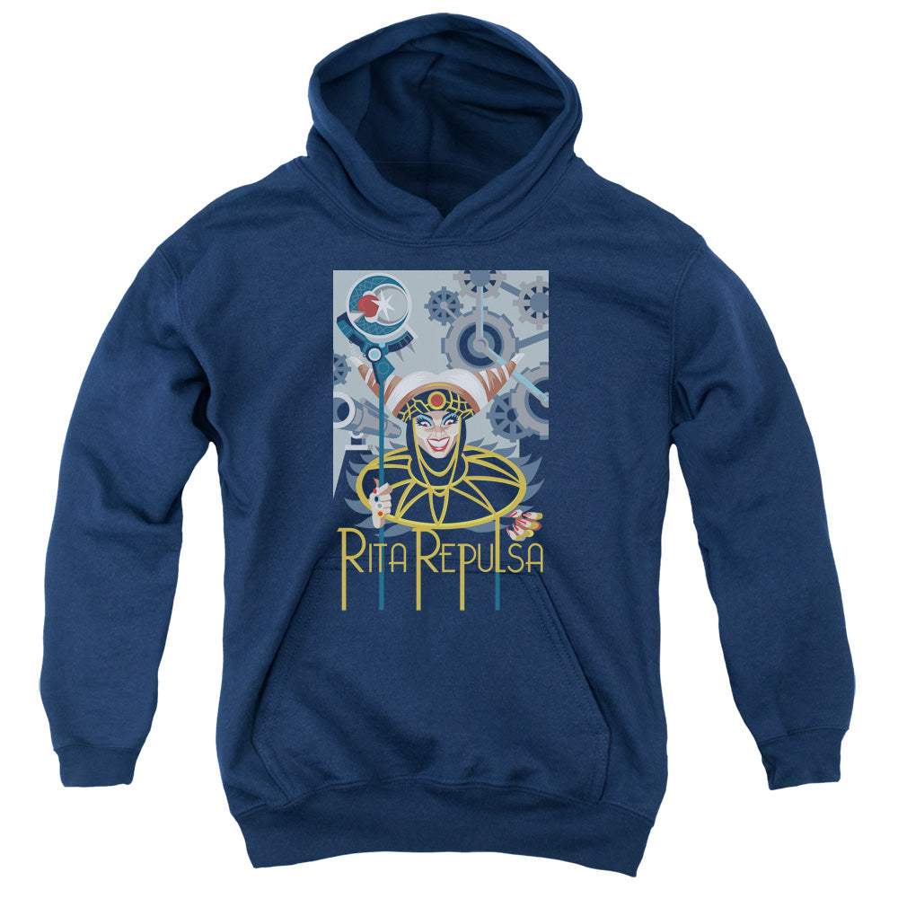 Power Rangers Rita Deco Kids Youth Hoodie Navy Blue Officially Licensed