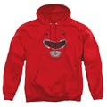 Power Rangers Red Ranger Mask Mens Hoodie Red Officially Licensed