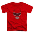 Power Rangers Red Ranger Mask Toddler Kids Youth T Shirt Red Officially Licensed