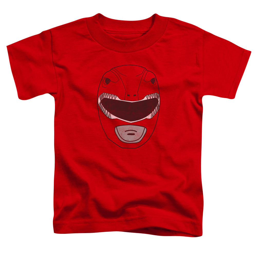 Power Rangers Red Ranger Mask Toddler Kids Youth T Shirt Red Officially Licensed