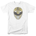 Power Rangers White Ranger Mask Mens T Shirt White Officially Licensed