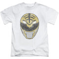 Power Rangers White Ranger Mask Juvenile Kids Youth T Shirt White Officially Licensed