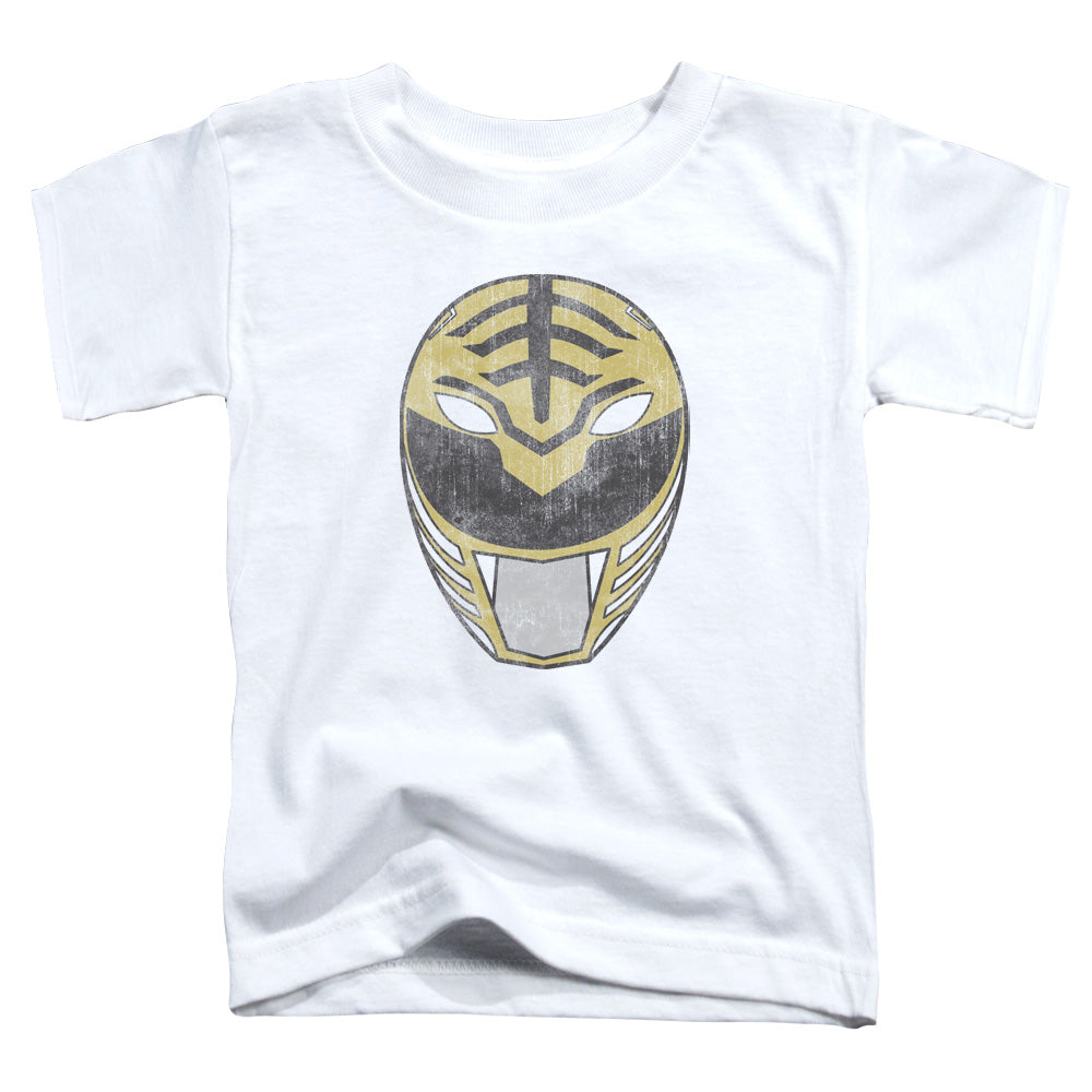 Power Rangers White Ranger Mask Toddler Kids Youth T Shirt White Officially Licensed