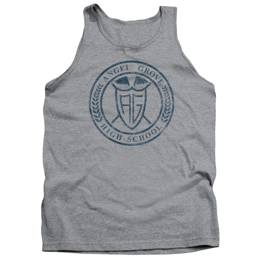 Power Rangers Angel Grove Hs Mens Tank Top Shirt Athletic Heather Officially Licensed