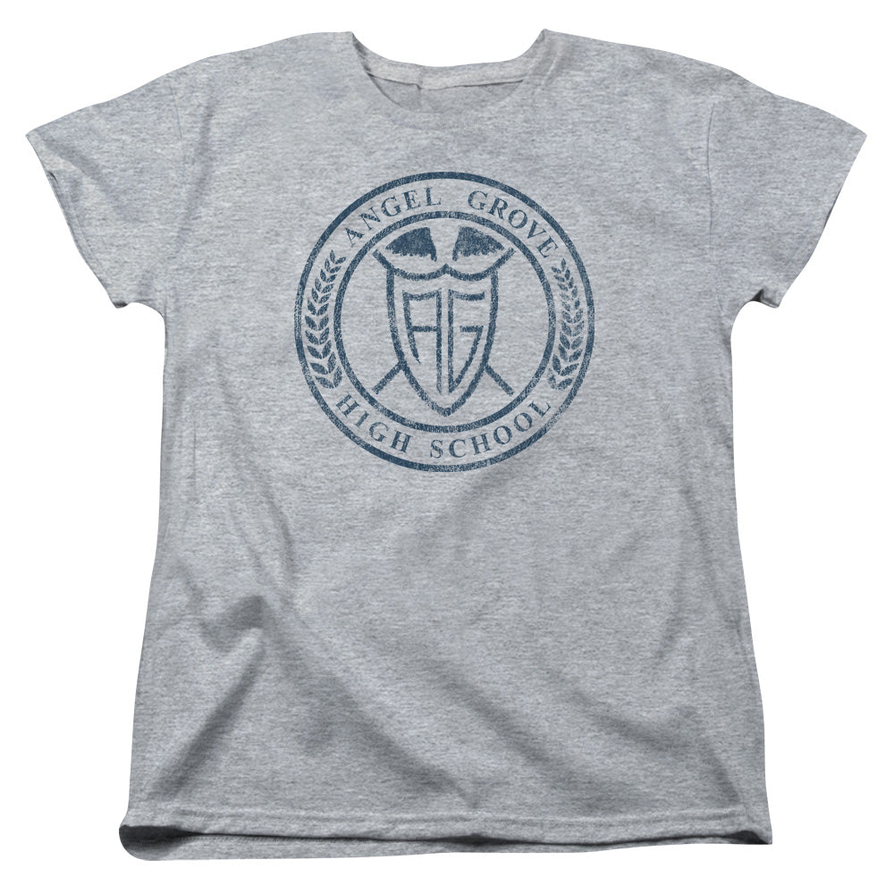Power Rangers Angel Grove Hs Womens T Shirt Athletic Heather Officially Licensed