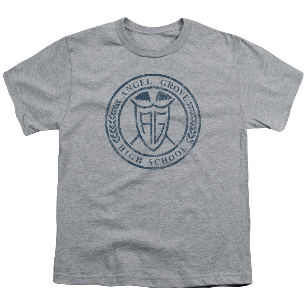 Power Rangers Angel Grove Hs Kids Youth T Shirt Athletic Heather Officially Licensed