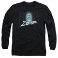 Power Rangers Zordon Mens Long Sleeve Shirt Black Officially Licensed