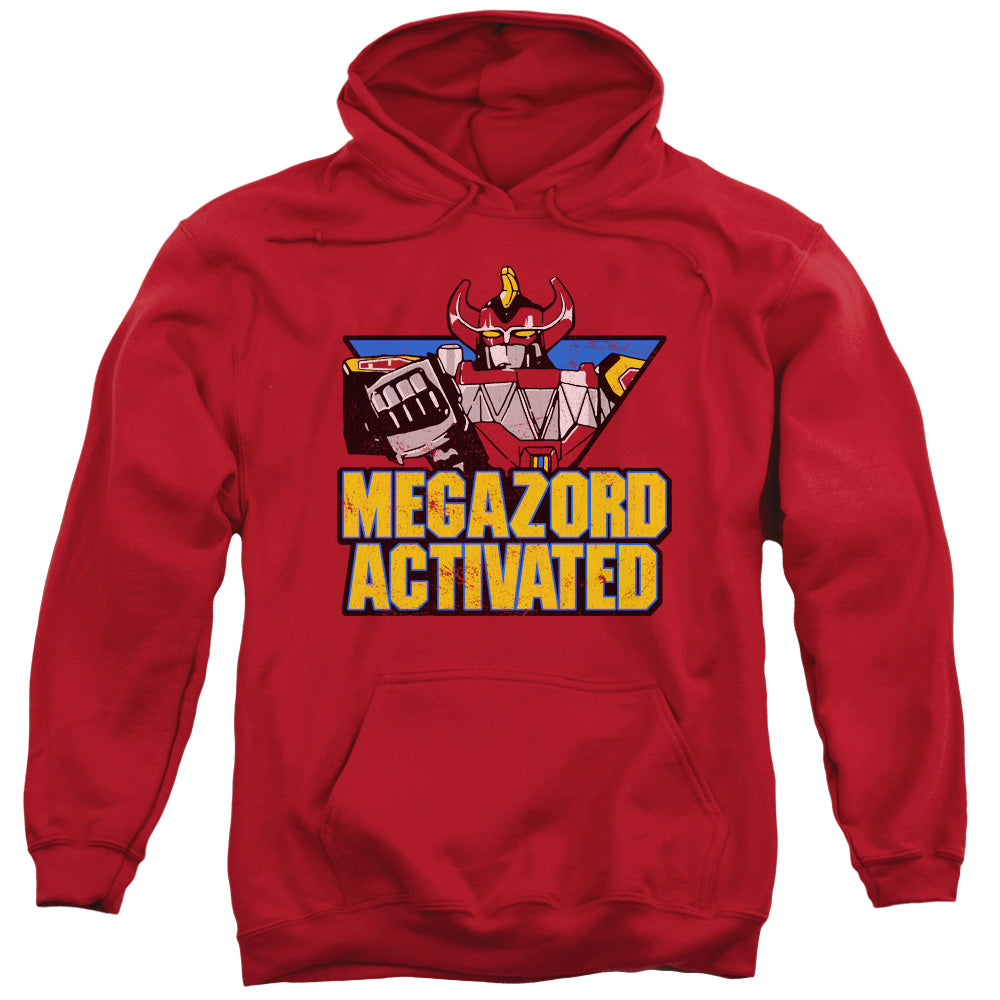 Power Rangers Megazord Activated Mens Hoodie Red Officially Licensed