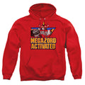 Power Rangers Megazord Activated Mens Hoodie Red Officially Licensed