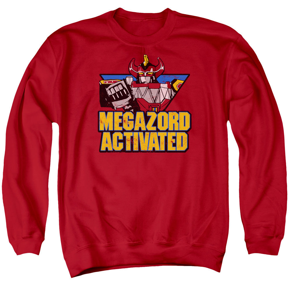 Power Rangers Megazord Activated Mens Crewneck Sweatshirt Red Officially Licensed