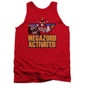 Power Rangers Megazord Activated Mens Tank Top Shirt Red Officially Licensed