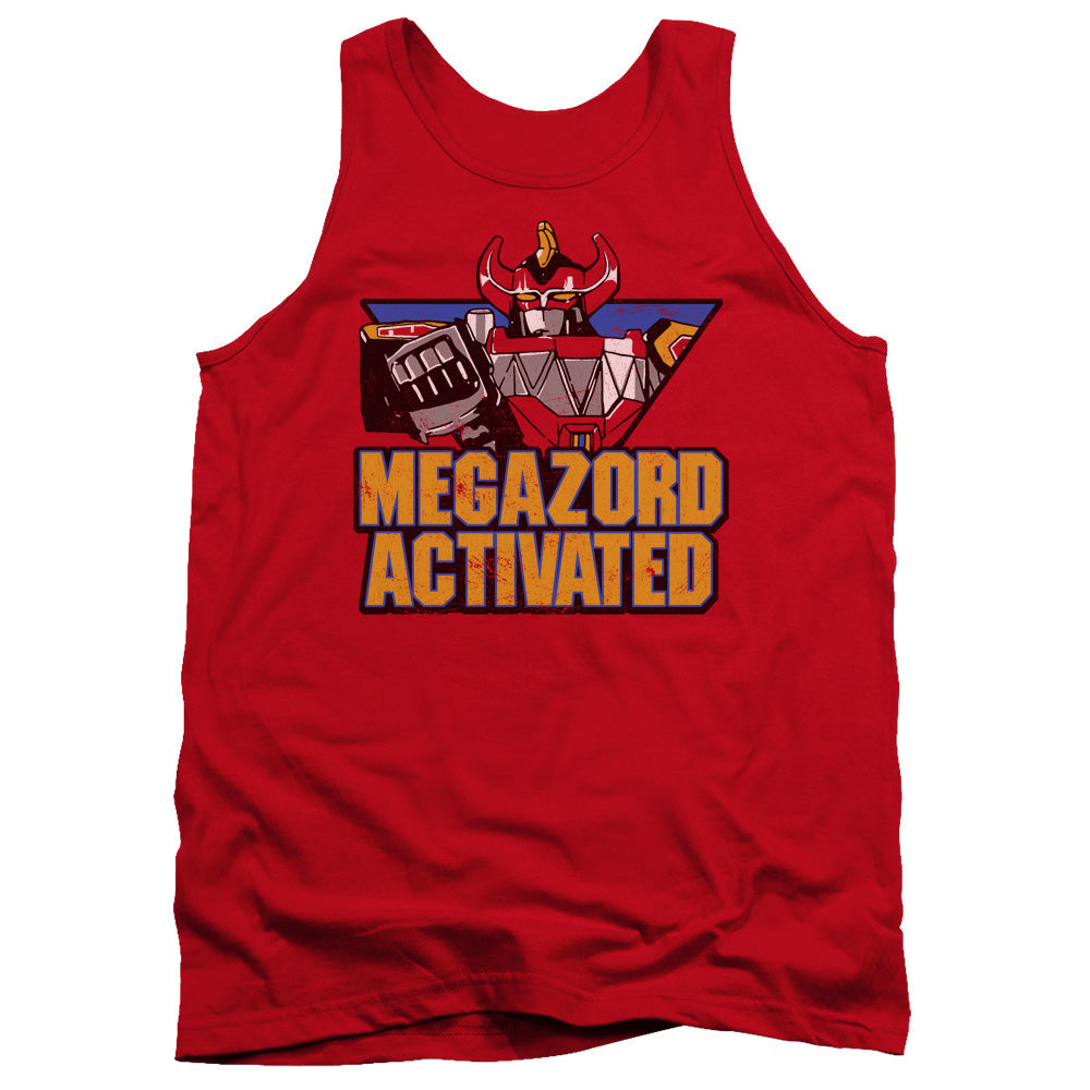 Power Rangers Megazord Activated Mens Tank Top Shirt Red Officially Licensed