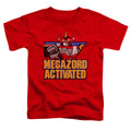 Power Rangers Megazord Activated Toddler Kids Youth T Shirt Red Officially Licensed