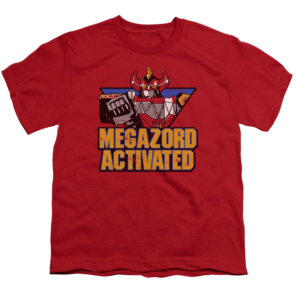 Power Rangers Megazord Activated Kids Youth T Shirt Red Officially Licensed