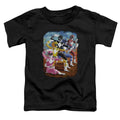 Power Rangers Impressionist Rangers Toddler Kids Youth T Shirt Black Officially Licensed