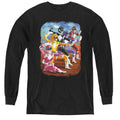 Power Rangers Impressionist Rangers Long Sleeve Kids Youth T Shirt Black Officially Licensed
