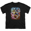 Power Rangers Impressionist Rangers Kids Youth T Shirt Black Officially Licensed