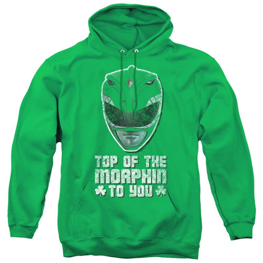 Power Rangers Top Of The Morphin To You Mens Hoodie Kelly Green Officially Licensed