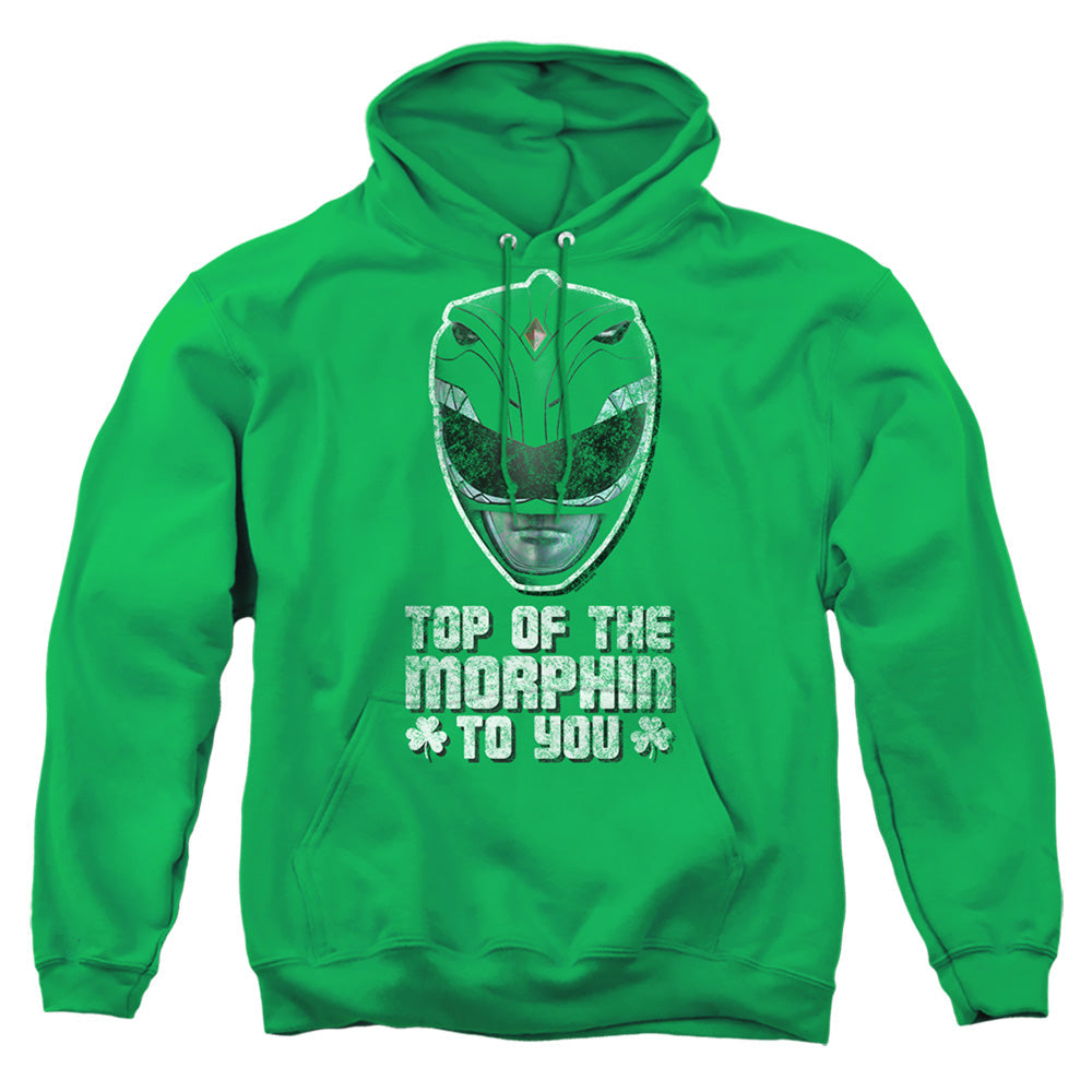 Power Rangers Top Of The Morphin To You Mens Hoodie Kelly Green Officially Licensed