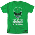Power Rangers Top Of The Morphin To You Mens T Shirt Kelly Green Officially Licensed