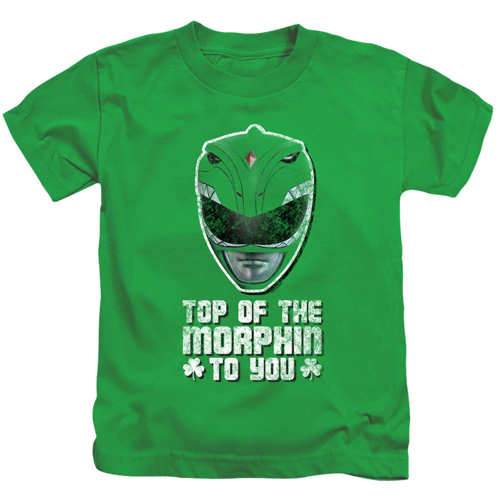 Power Rangers Top Of The Morphin To You Juvenile Kids Youth T Shirt Kelly Green Officially Licensed