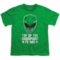 Power Rangers Top Of The Morphin To You Kids Youth T Shirt Kelly Green Officially Licensed