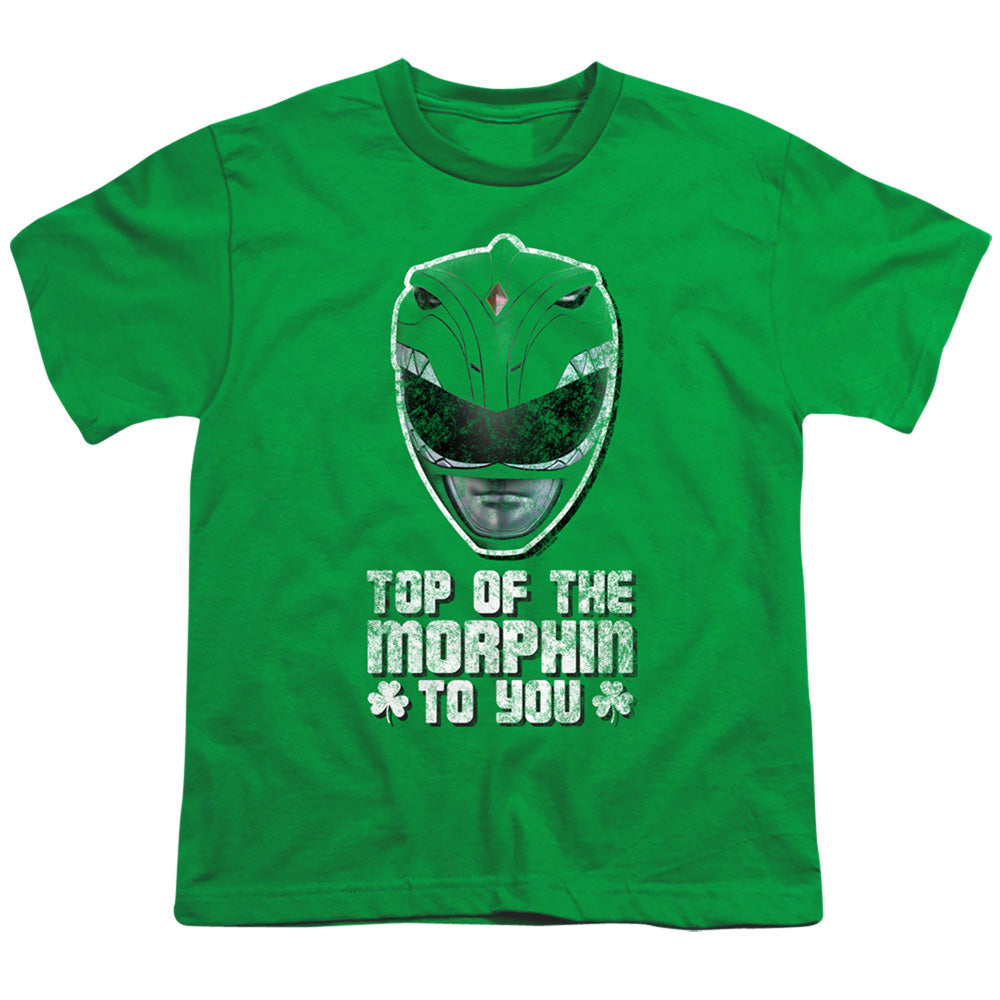 Power Rangers Top Of The Morphin To You Kids Youth T Shirt Kelly Green Officially Licensed