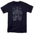 Power Rangers Mega Plans Mens T Shirt Navy Blue Officially Licensed