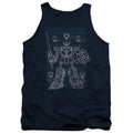 Power Rangers Mega Plans Mens Tank Top Shirt Navy Blue Officially Licensed