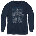 Power Rangers Mega Plans Long Sleeve Kids Youth T Shirt Navy Blue Officially Licensed