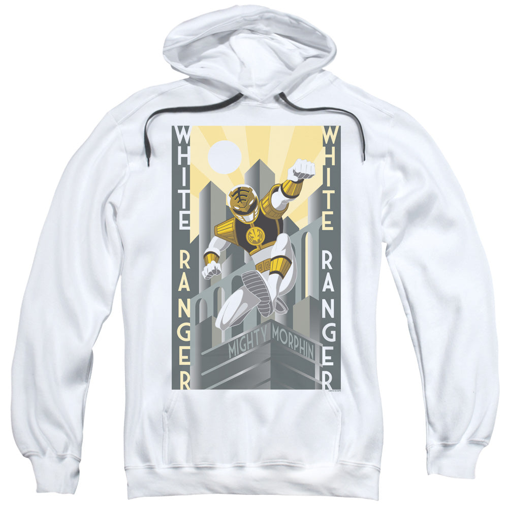 Power Rangers White Ranger Duo Mens Hoodie White Officially Licensed