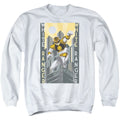 Power Rangers White Ranger Duo Mens Crewneck Sweatshirt White Officially Licensed