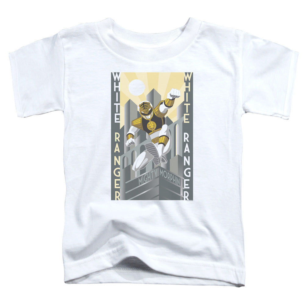 Power Rangers White Ranger Duo Toddler Kids Youth T Shirt White Officially Licensed