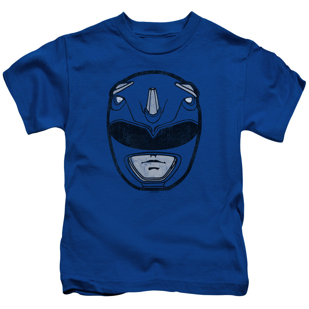 Power Rangers Blue Ranger Mask Juvenile Kids Youth T Shirt Royal Blue Officially Licensed