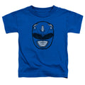 Power Rangers Blue Ranger Mask Toddler Kids Youth T Shirt Royal Blue Officially Licensed