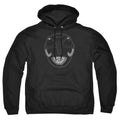 Power Rangers Black Ranger Mask Mens Hoodie Black Officially Licensed